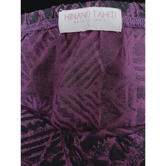 Hinano Tahiti Maxi Skirt S Magenta Tropical Western Cowgirl Boho Art Block Print - Picture 15 of 16